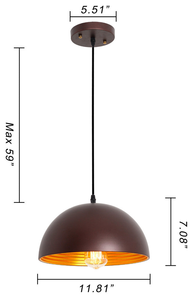 Covington Industrial 1 Light Oil Rubbed Bronze Ceiling Pendant 12" Wide