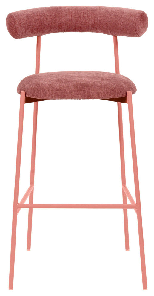 Liliana Mauve Velvet Bar Stool - Mauve