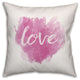 Watercolor Love 18x18 Throw Pillow