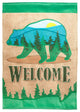 Flag Dbapp, Welcome Mountain Bear, Burlap, Large