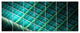 Green Fractal Grill Pattern, Abstract Art on Canvas, 83"x32", 7 Panels
