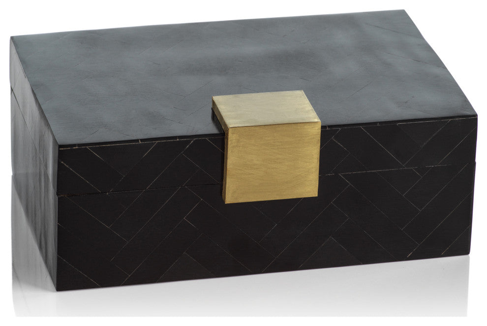 Sotavento Resin Chevron Inlaid Decorative Box