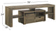 Acme Wasim TV Stand Rustic Oak Finish