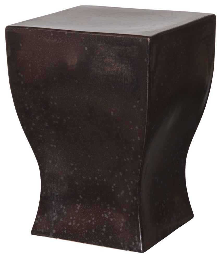 Square Stool, Gunmetal 12.5x17.5