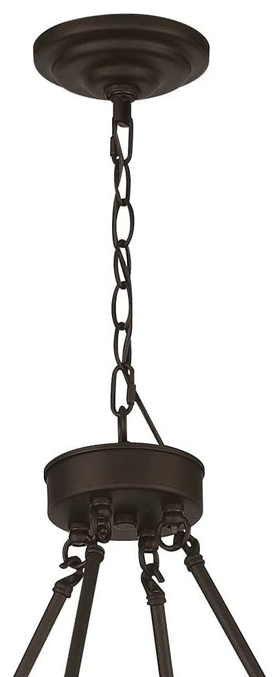 20 Light Candle Style Wagon Wheel Chandelier, Oil Rubbed Bronze/Gold