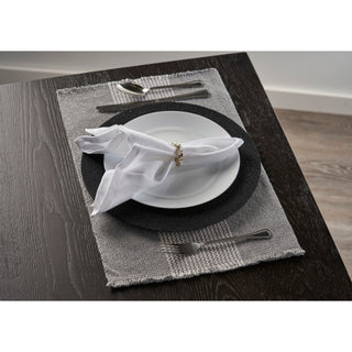 Bold Striped Place Mat, Gray/White
