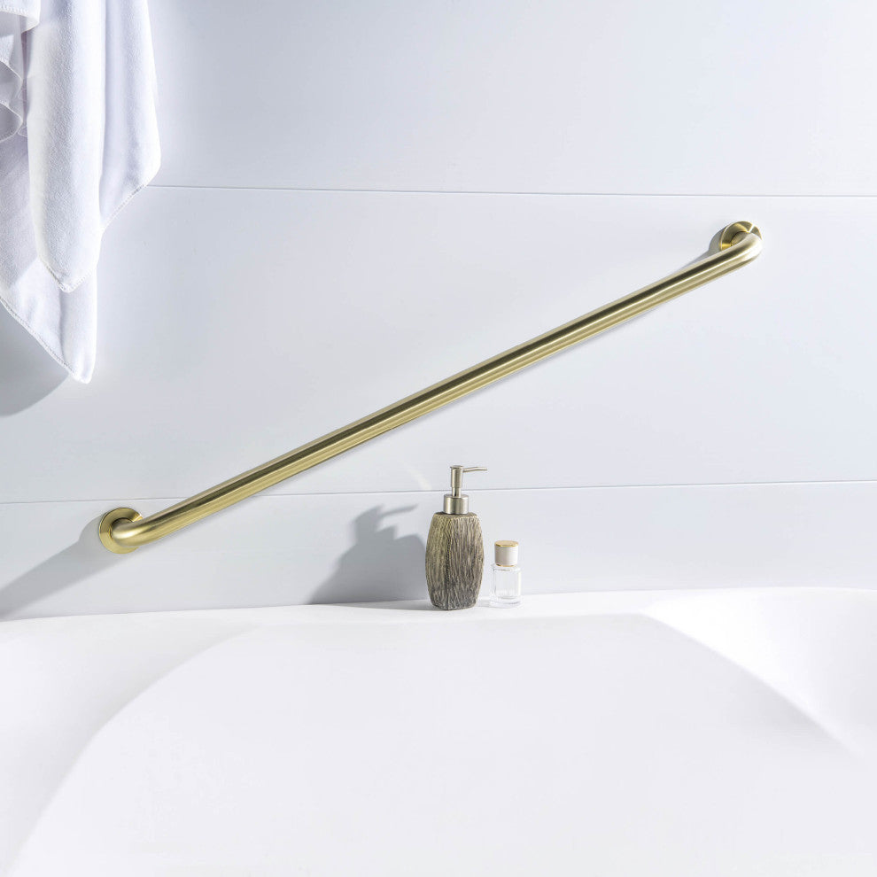 36" Stainless Steel Bathroom Safety Grab Bar, Brushed Gold