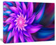 Huge Purple Fractal Flower, Large Floral Canvas Art Print, 60x40