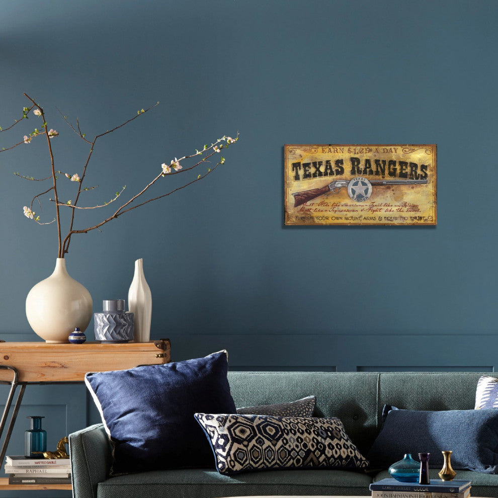 Vintage Texas Rangers Shotgun Wall Decor