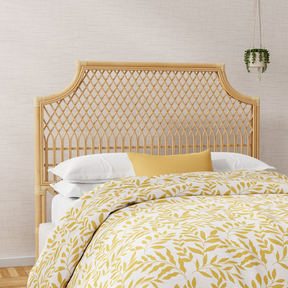 Nias Classic Rattan Headboard, Natural, Twin Size