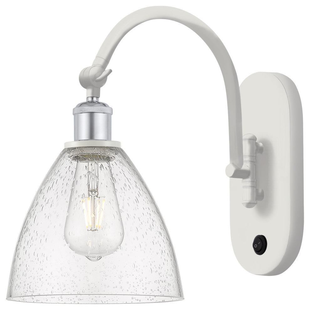 Innovations 518-1W-WPC-GBD-754-LED 1-Light Sconce, White and Polished Chrome