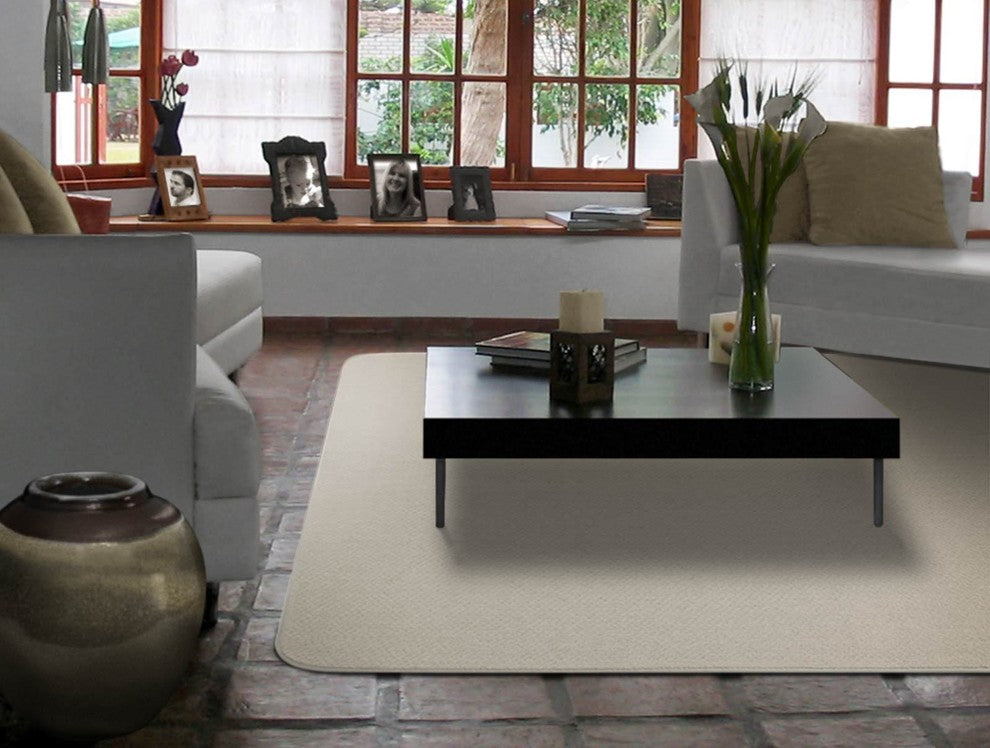 Skid-Resistant Area Rug Ivory Cream, 6'x8'