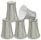 30246-5 Small Bell  Chandelier Clip On Lamp Shade Silver Gray 2 1/2"x4"x5"