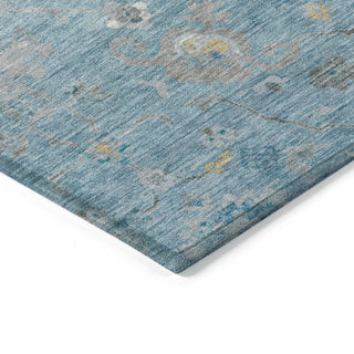 Machine Washable Indoor/Outdoor Chantille ACN1373 Teal 8' x 10' Rug