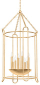 8-Light Lantern, Vintage Gold Leaf
