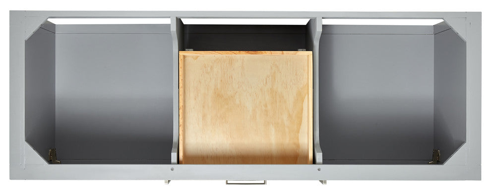 Ariel Bayhill 60" Double Oval Sink Bathroom Vanity, Carrara Quartz