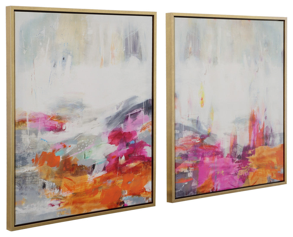 Uttermost 32296 Color Theory Framed Abstract Art Set/2