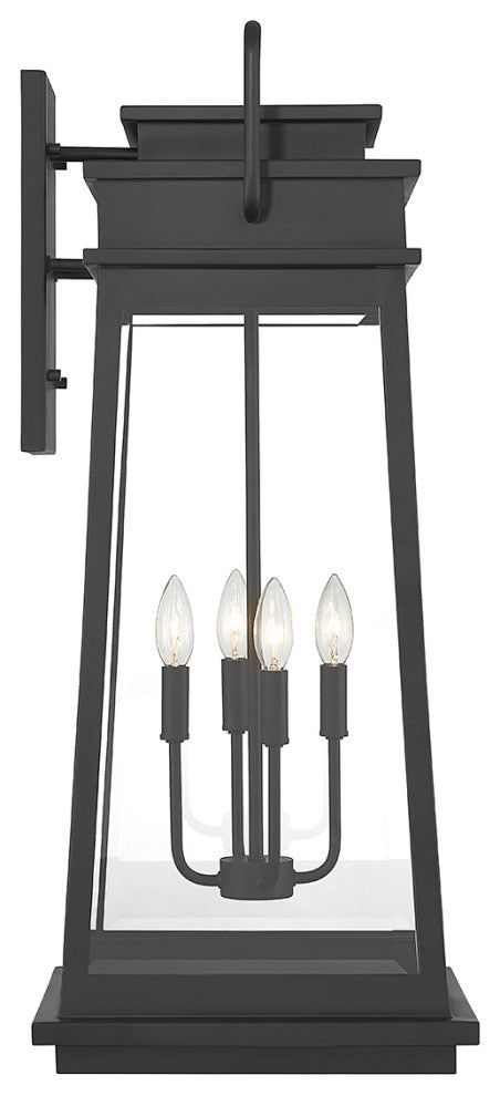 Boone 4-Light Outdoor Wall Lantern, Matte Black