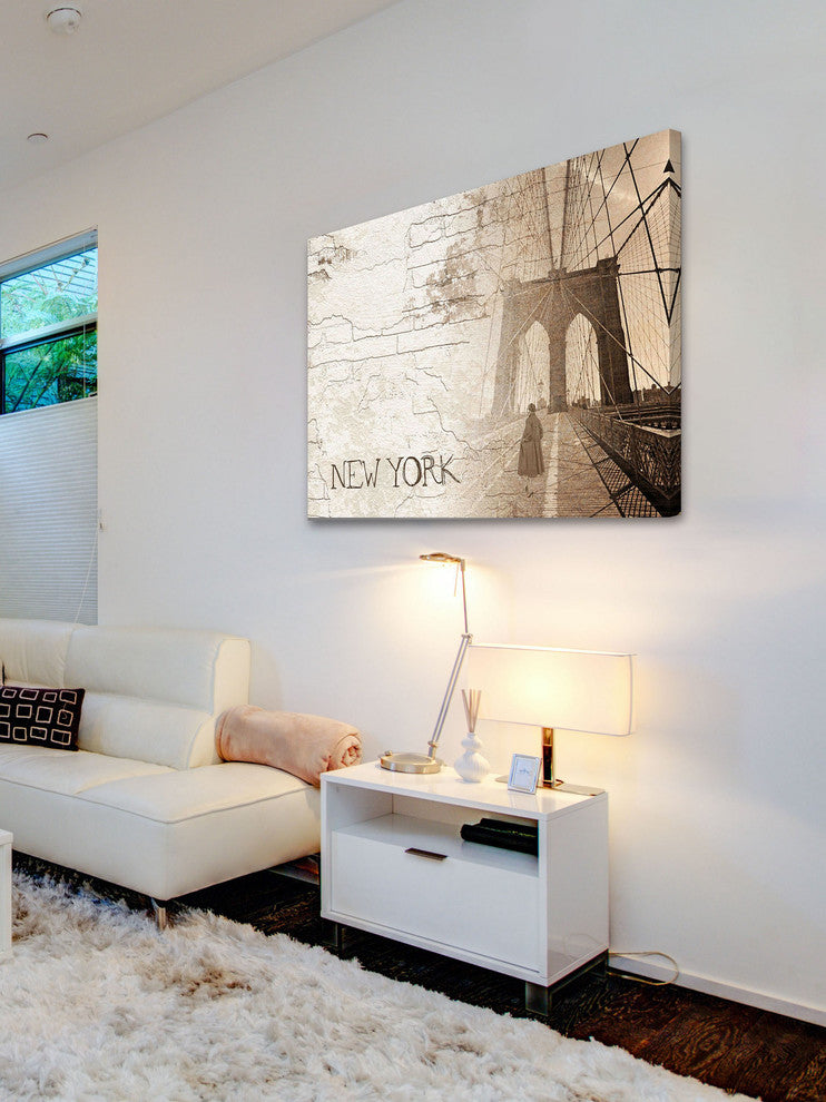 "New York Sunday" Painting Print on Canvas by Irena Orlov