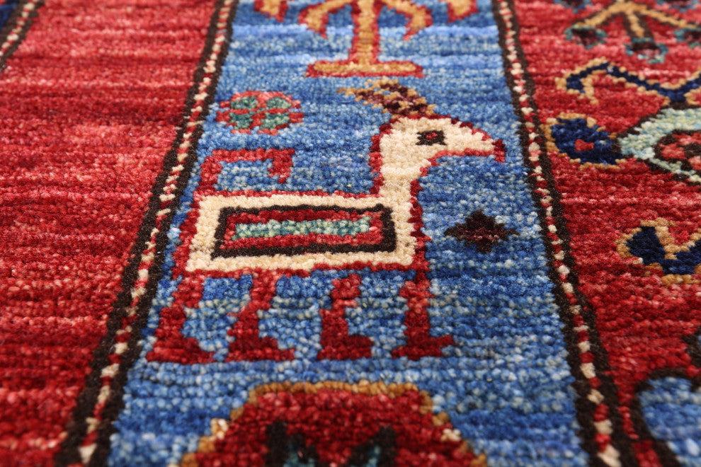 5' 2" X 7' 8" Hand-Knotted Shall Persian Gabbeh Wool Rug Q5002
