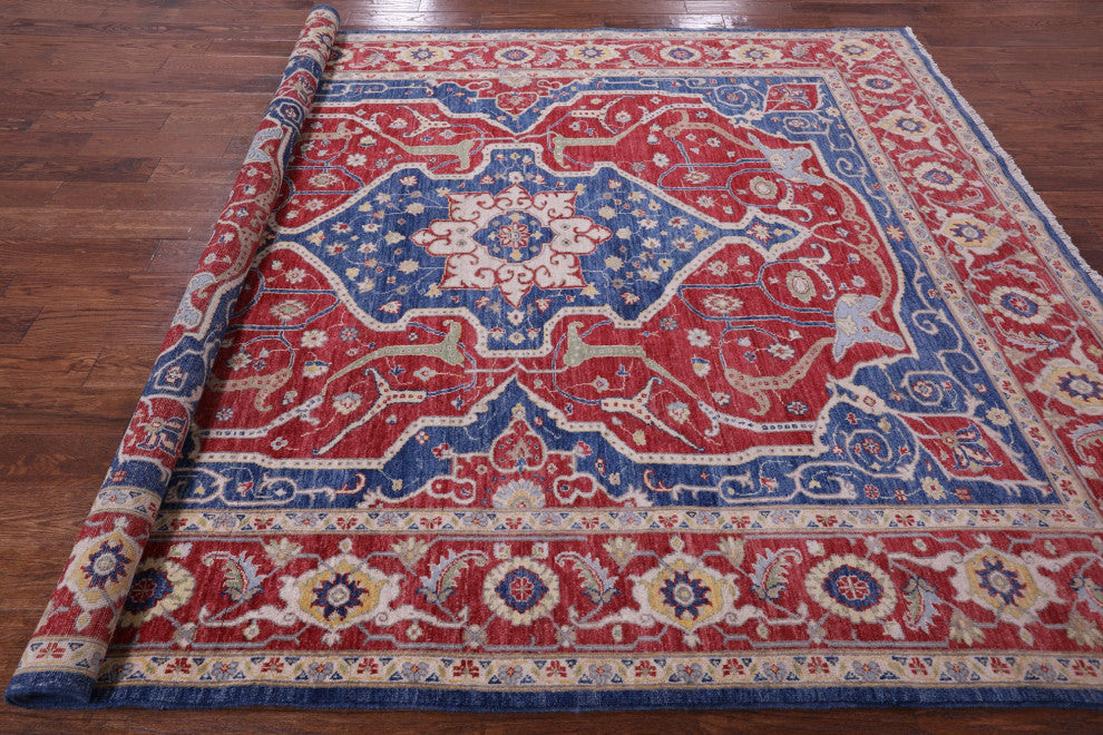 7' 11" X 9' 9" Persian Tabriz Handmade Wool Rug Q10199