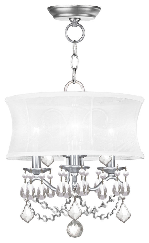 Newcastle Convertible Chain-Hang and Ceiling Mount, Brushed Nickel