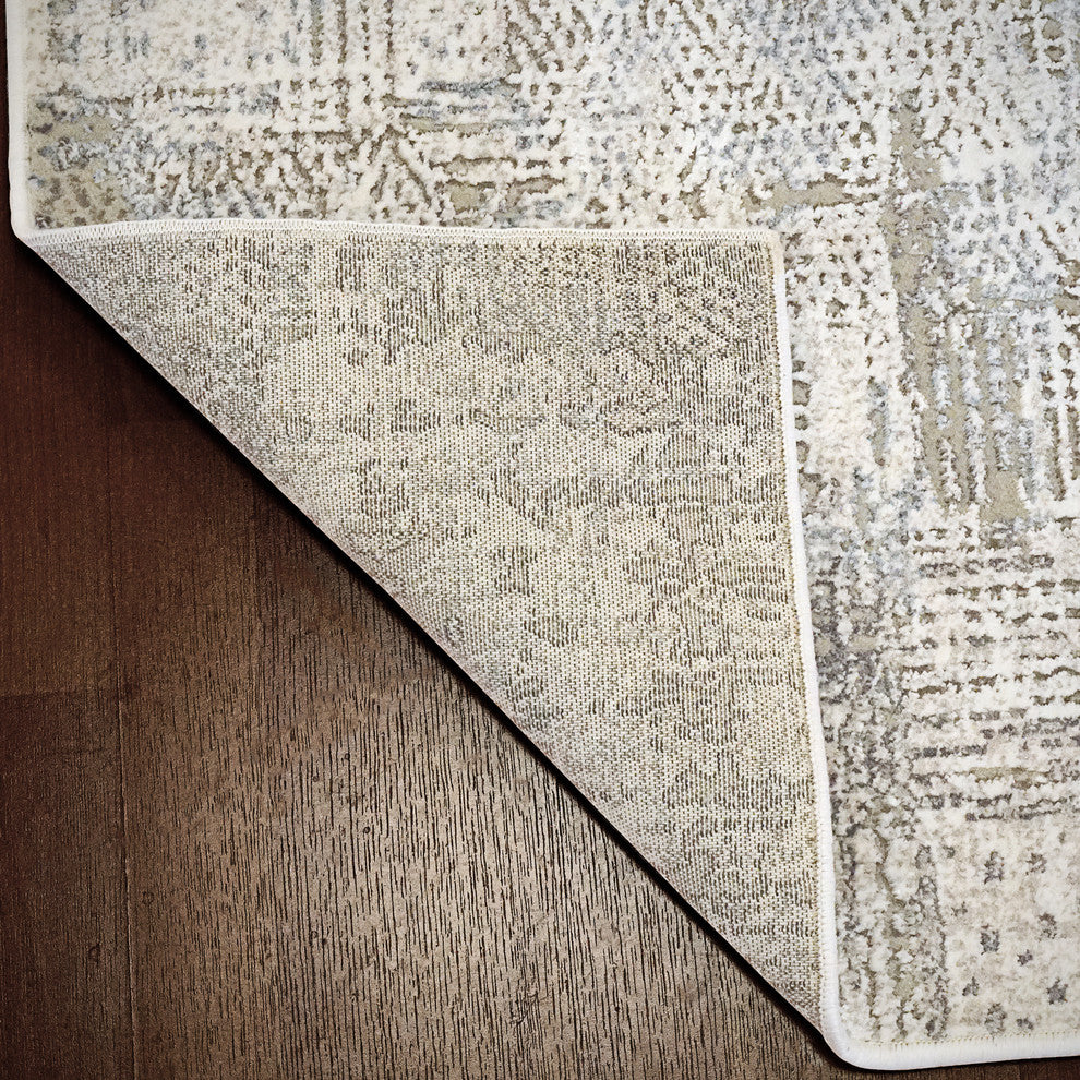 Chateau Beige and Blue Area Rug, 3.6'x5.6'