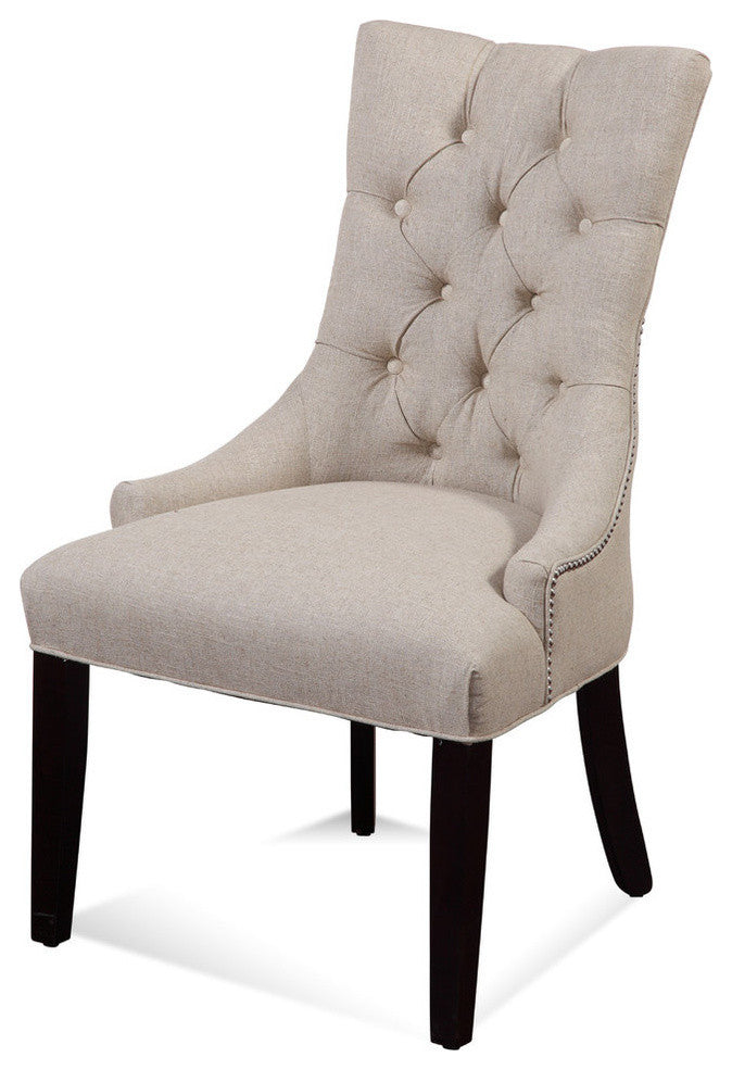 Fortnum Dining Chair, Beige Fabric, Set of 2