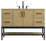 Home Living 48" Single Bathroom Vanity, Honey Brown