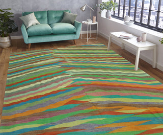 Winchester Flatweave Pernel Ivory/Blue Rug, 8'2 x 9'6