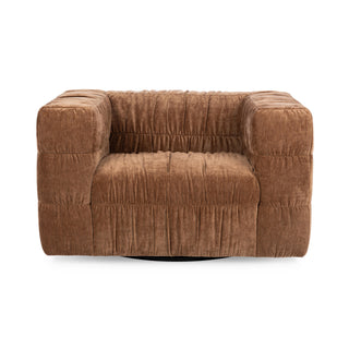 Afeela Upholstered Swivel Chair, Bronze
