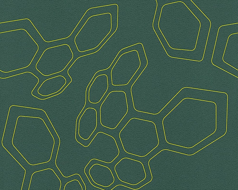 Lars Contzen Four, Floral Colorful Green Flower Digital Wallpaper Sample