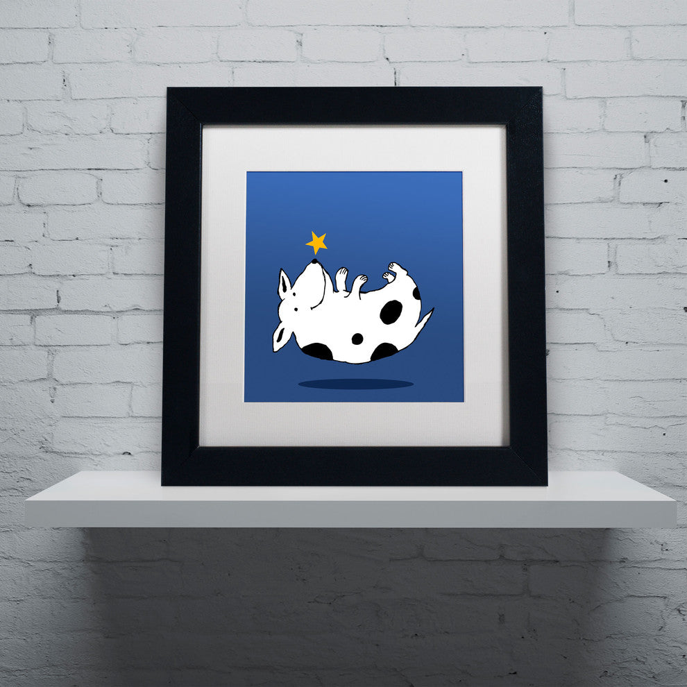 'Star Dog' Matted Framed Canvas Art by Carla Martell