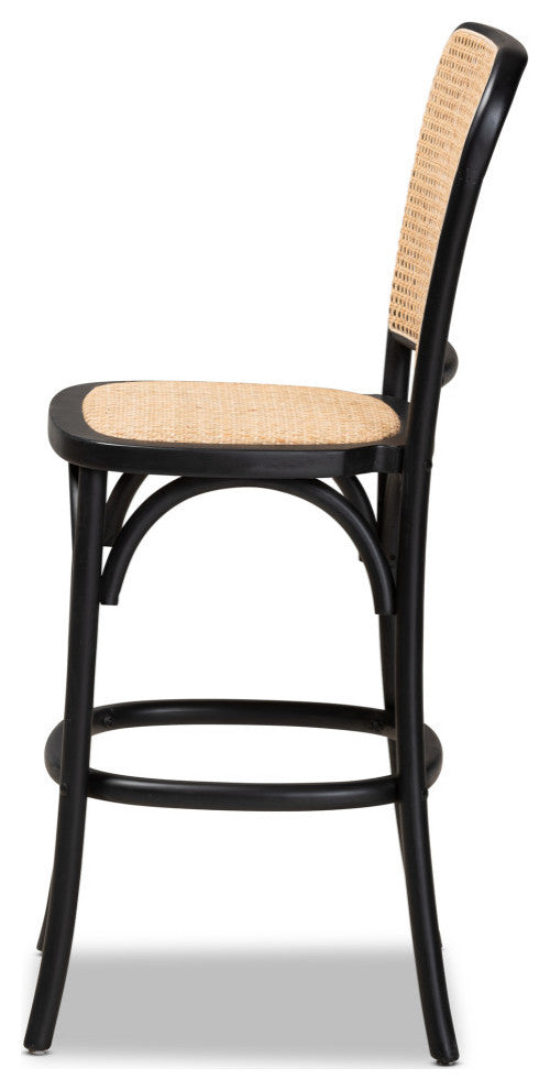 Suk Mid-Century Counter Stool, Black