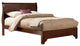 Benzara BM171936 Full Size Low Footboard Sleigh Bed In Rubberwood, Brown
