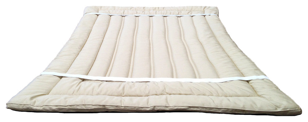 myMerino Topper, 1.5" Organic Merino Wool Mattress Topper, Twin 54x76", Ivory
