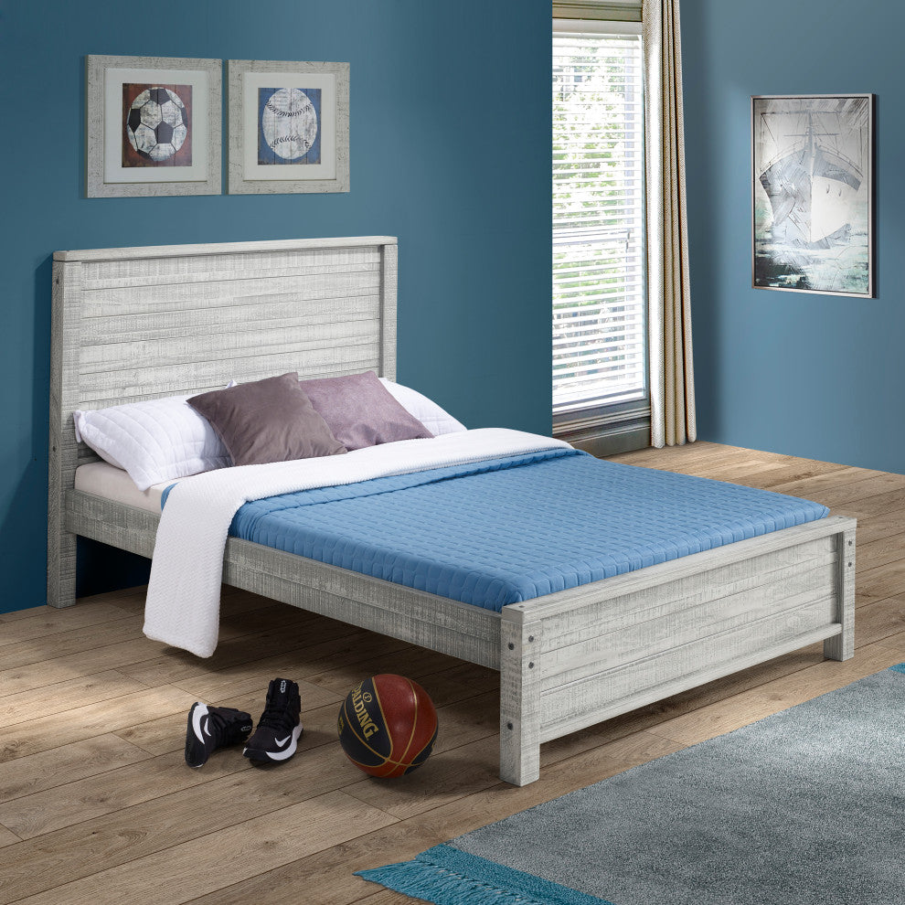 Panel Full Bed, Gray