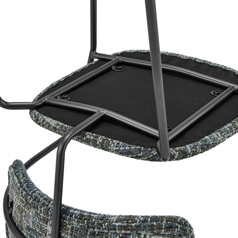 Alivia Fabric Dining Side Arm Chair,, Set of 2, Allure Gray