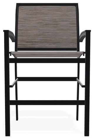 Bazza Sling Balcony Height Stackable Outdoor Stool, James/Black