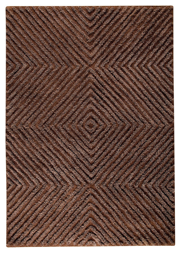 Hand Tufted Brown Wool Area Rug