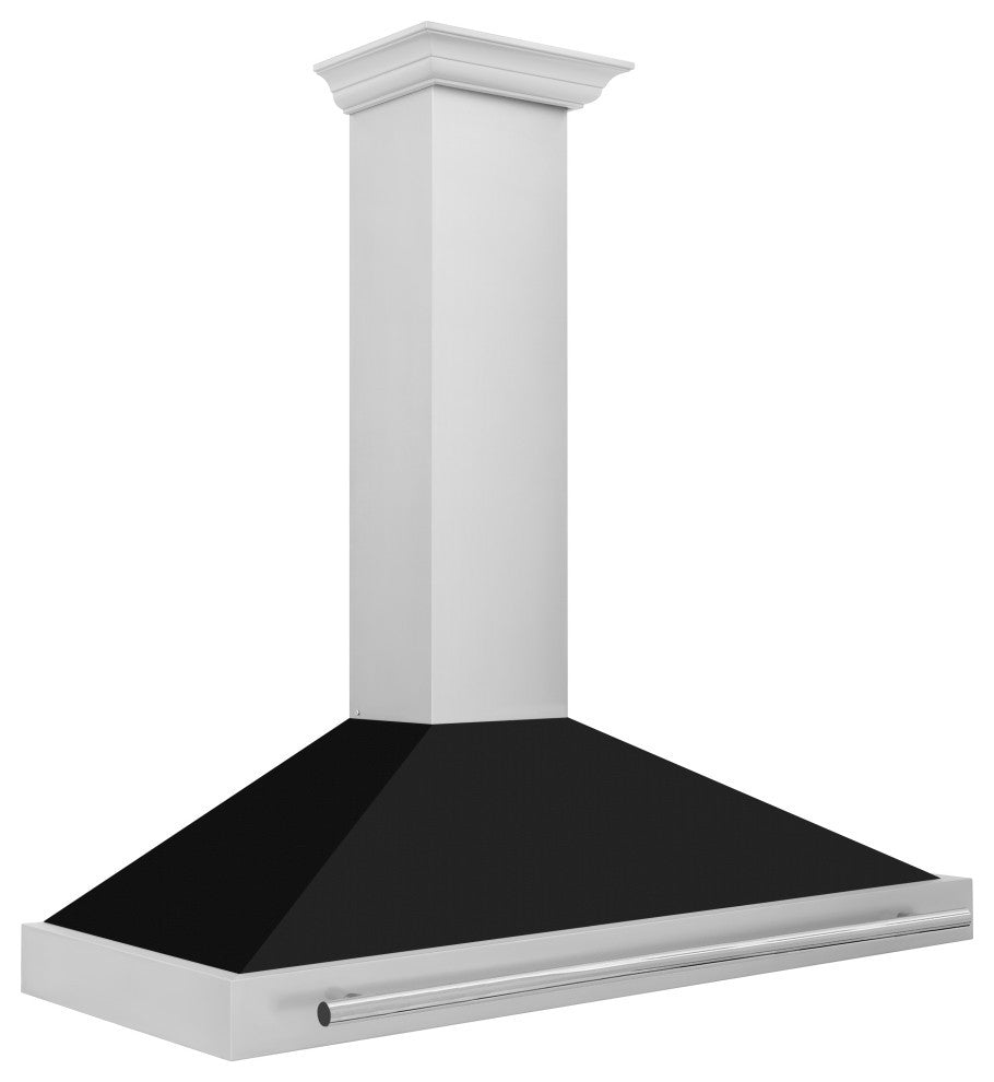 ZLINE 48" Stainless Steel Range Hood With Black Matte Shell, KB4STX-BG-48