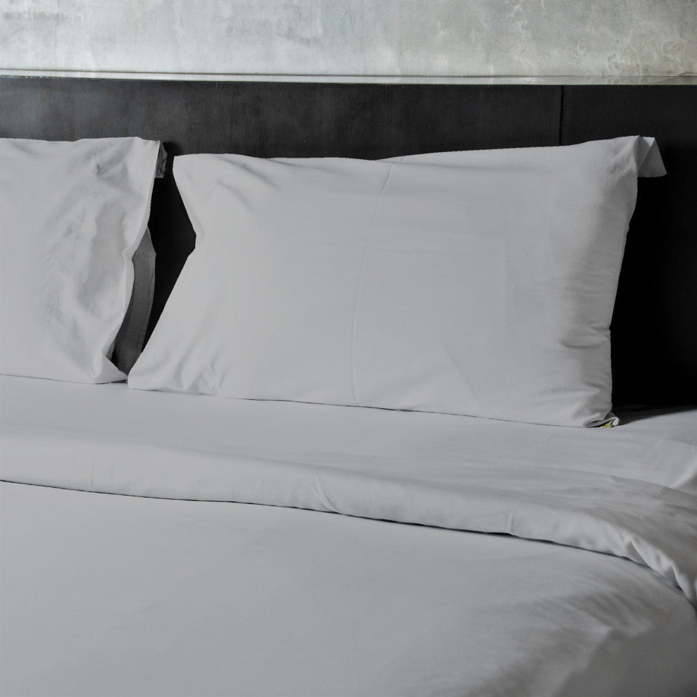 King Size Series Bed Sheets Deep Pocket 4-Piece Set, Silver