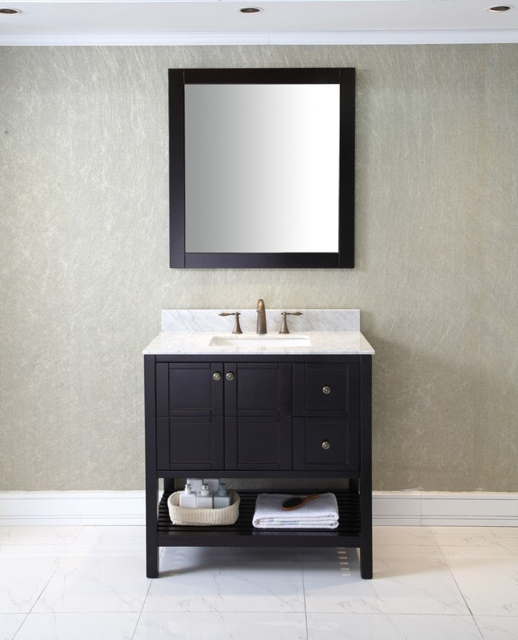 Winterfell 36" Single Bathroom Vanity Set, Espresso