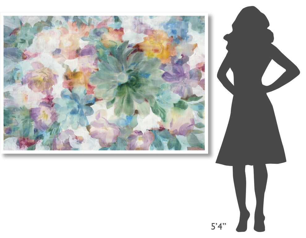 "Succulent Florals" Digital Paper Print by Danhui Nai, 62"x42"