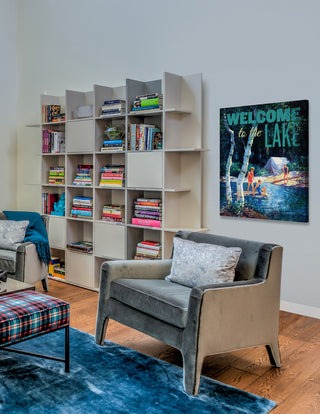 "Welcome to Lake" Painting Print on Wrapped Canvas