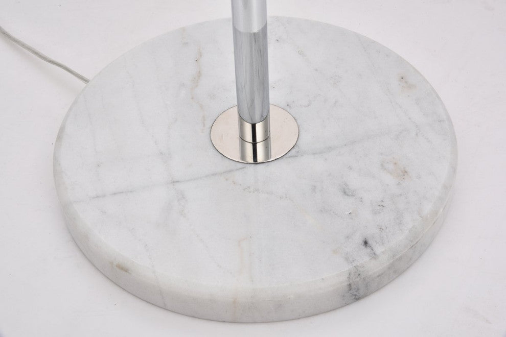 Midcentury Modern Chrome And Clear 3-Light Floor Lamp