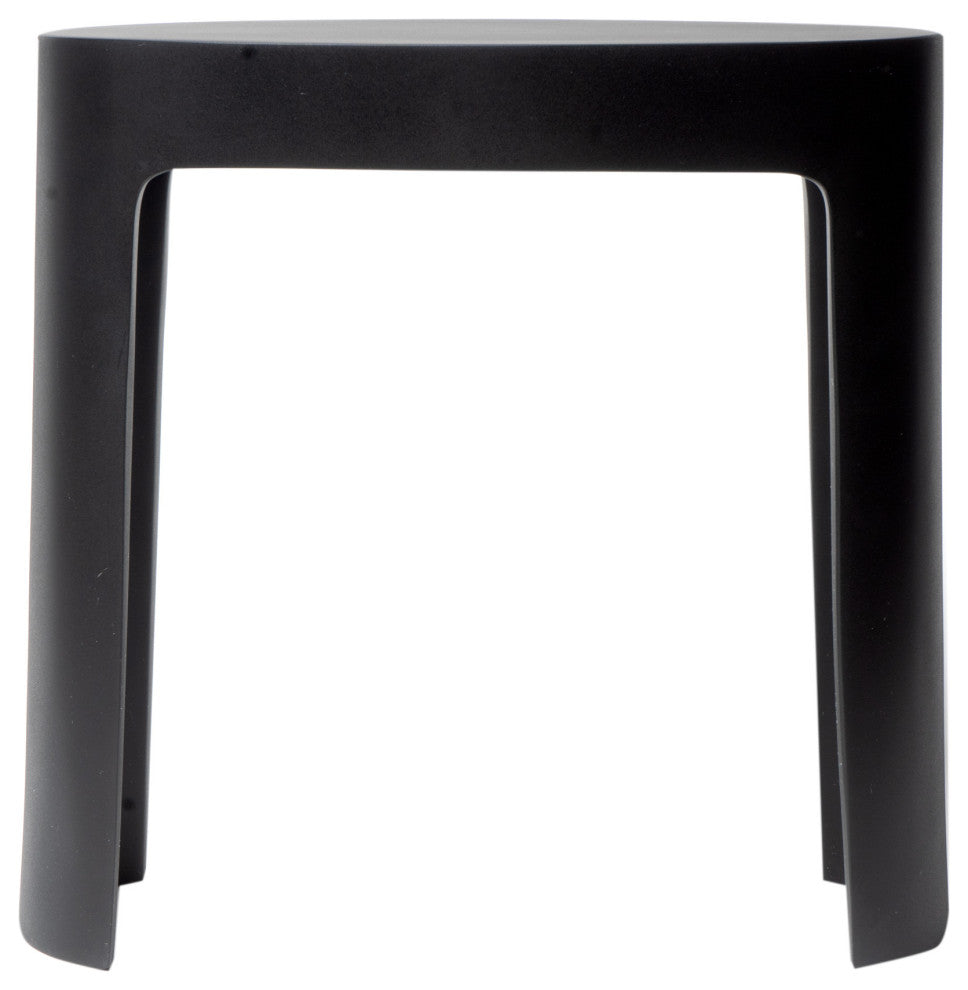 ALFI brand ABST66BM Black Matte Solid Surface Resin Bathroom/Shower Stool