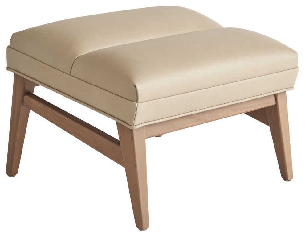 Hayley Leather Ottoman