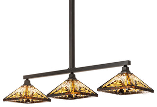 63" Long Nuevo Mission 3 Light Island Pendant