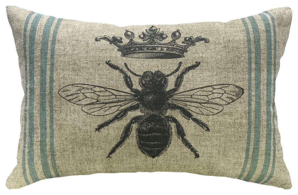 Bee Grainsack Linen Pillow